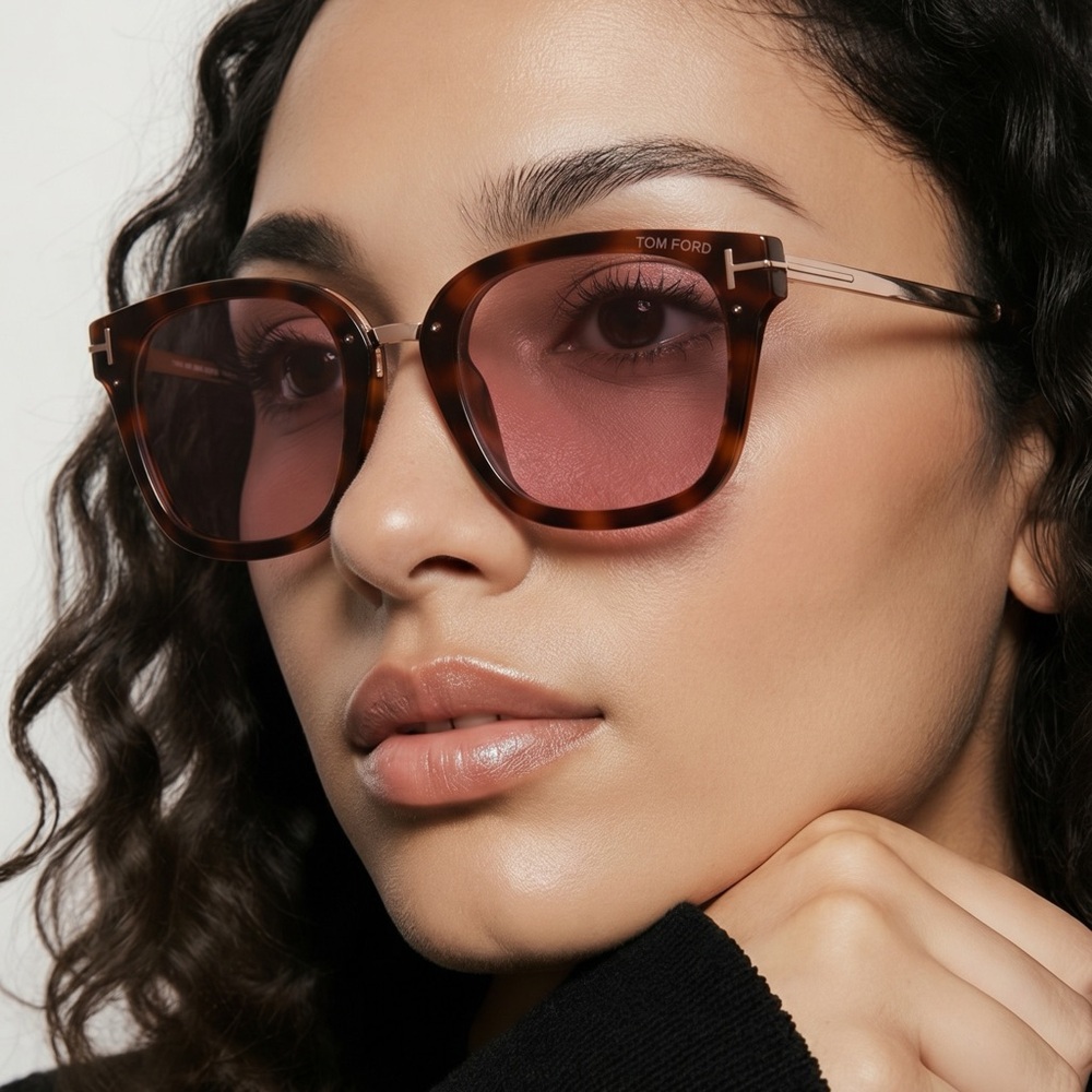 New Authentic TOM FORD TF1014 52Y Philippa 68MM Square Sunglasses